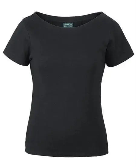 C Of C Ladies S/S Boat Neck Tee 1BTS Metro Workwear.